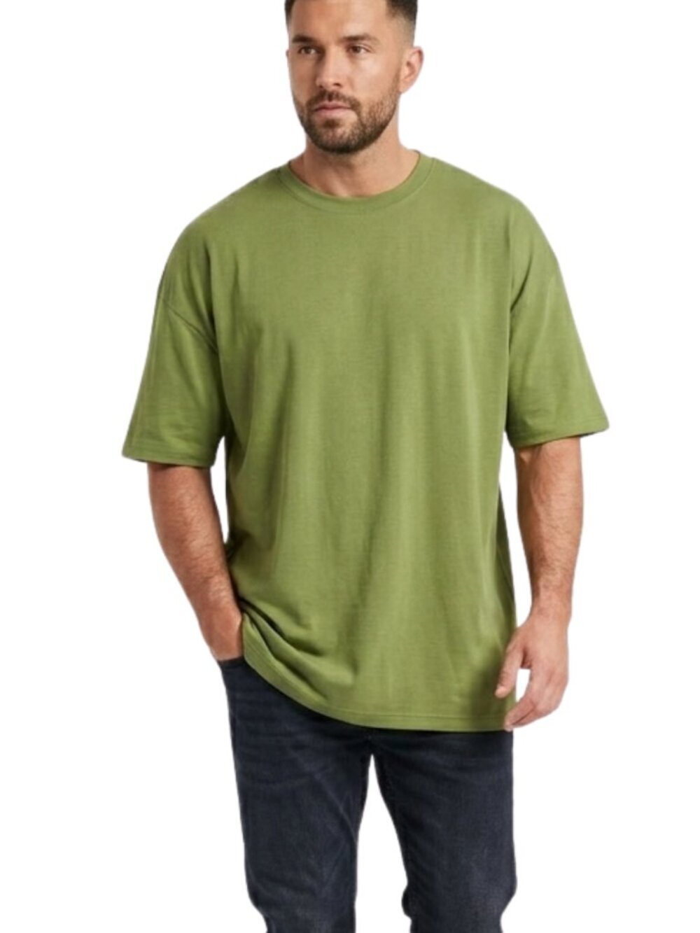 NWOT | Men's Oversized Olive Green Short Sleeve Crewneck T-Shirt | Medium